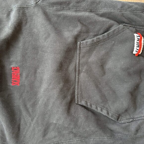 Scarface X Shoe Palace PULLOVER HOODIE LARGE Black Tony Montana Movie Poster - Picture 11 of 12